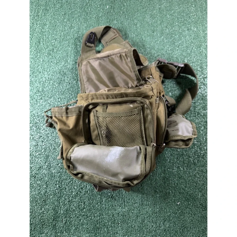 Unbranded Tactical Shoulder Bag Mens OS Green Good Multi-Pocket Sling Pack